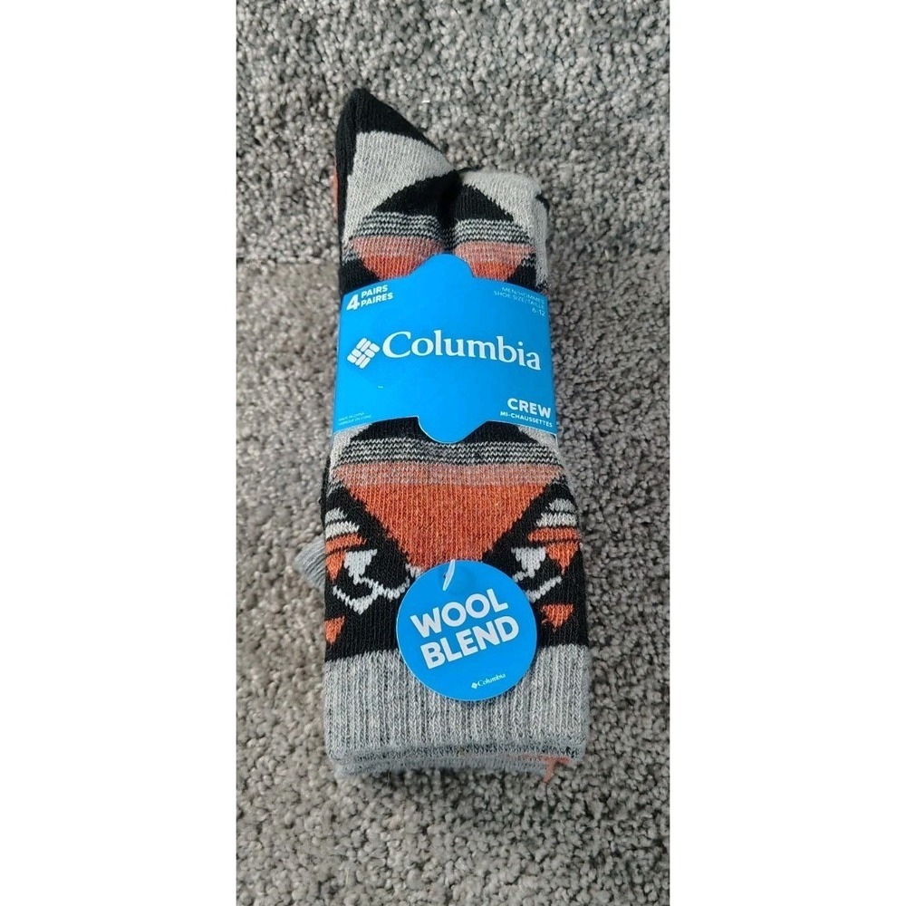Columbia 4 Pack Wool Socks Size 6-12